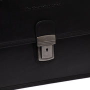 
Classic 100% Full-Grain leather Briefcase - Вид сзади с усиленными кожаными ремнями и прострочкой