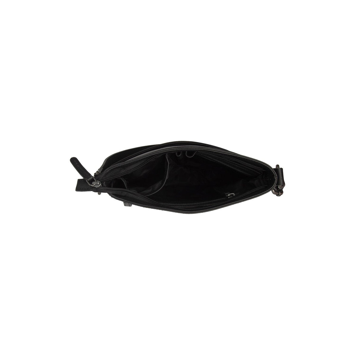 
Solid Antique Brass Hardware & Heavy-Duty Dual Zipper Detail on Mirea Кожаная сумка-кроссбоди