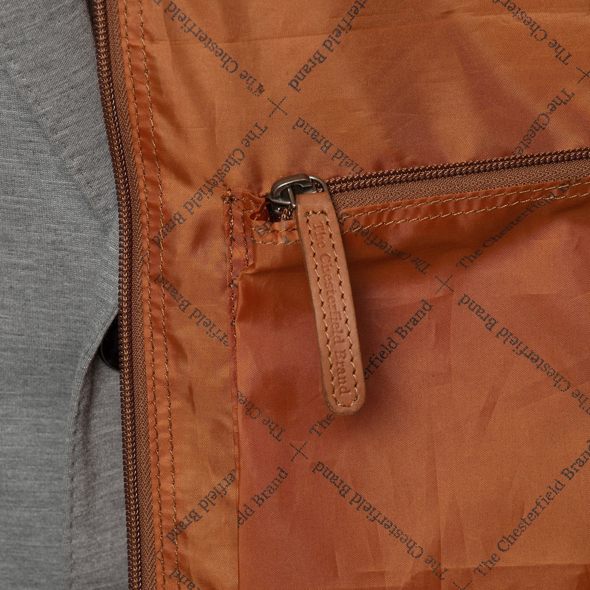 Cognac Leather Garment Bag Josh, detail view 6