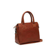 Tailored Rib Cuffs &amp; Hem Craftsmanship Construction Detail on Hermosa Full-Grain Leather Handbag