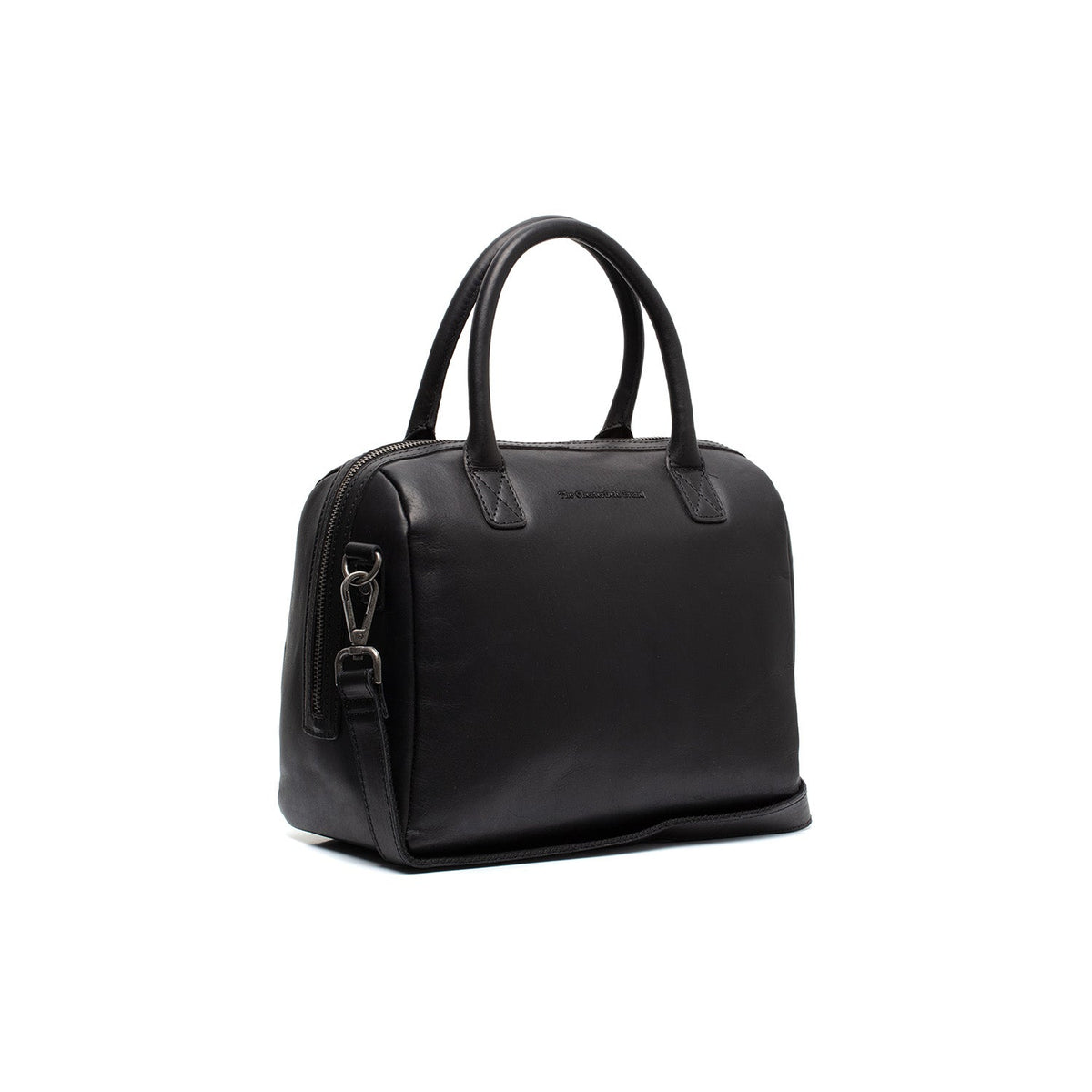 Langton Full-Grain Leather Handbag in Classic 100% Full-Grain Leather - Front Profile View &amp; Tailored Silhouette | Buy Online