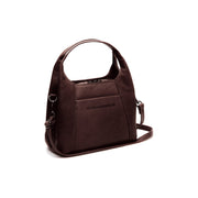 Tailored Rib Cuffs &amp; Hem Craftsmanship Construction Detail on Lunera Full-Grain Leather Handbag