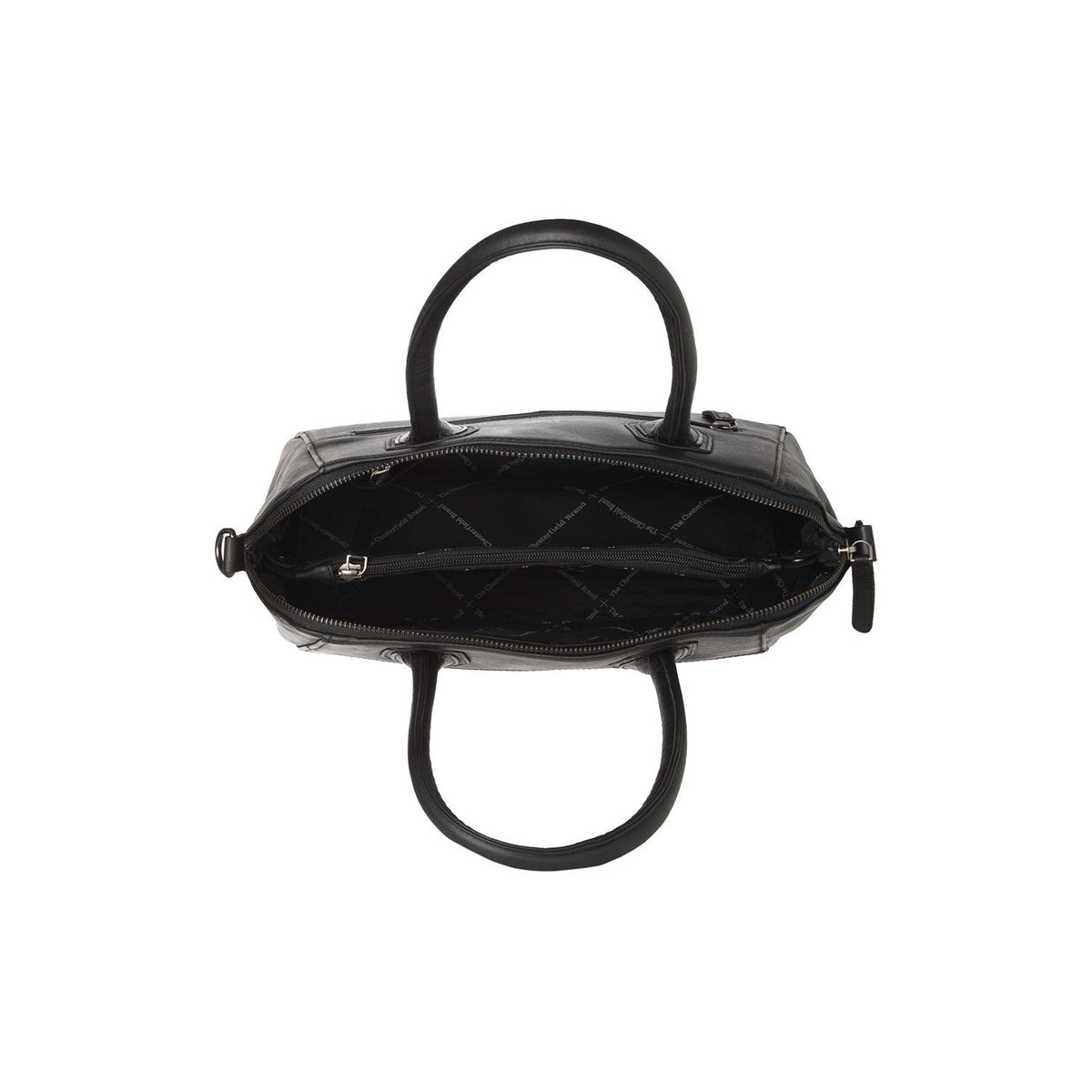 
Крупный план деталей of Classic Collar & Heavy-Duty Zipper Hardware on Marsala Кожаная сумка