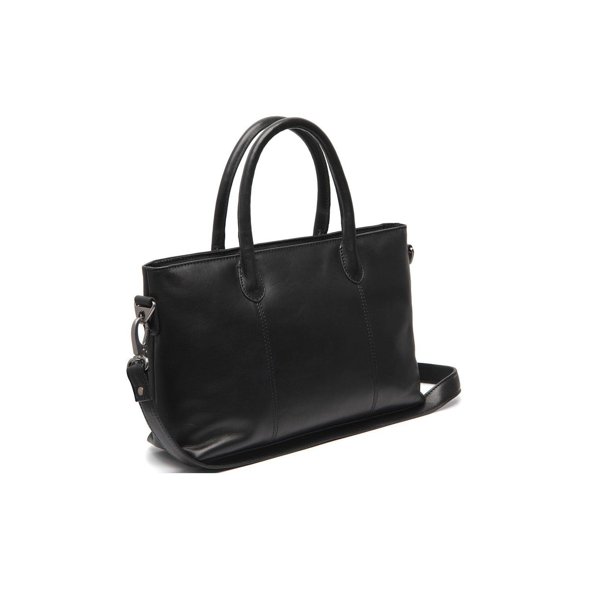 Pergamino Full-Grain Leather Handbag in Classic 100% Full-Grain Leather - Front Profile View &amp; Tailored Silhouette | Buy Online