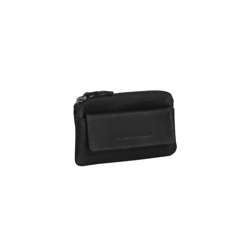 Oliver Full-Grain Leather Key Case in Olive 100% Full-Grain Leather - Front Profile View & Tailored Silhouette | Buy Online