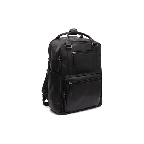 Calden Full-Grain Leather Laptop Backpack in Classic 100% Full-Grain Leather - Full Exterior Front Profile View | Buy Online