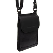 Nebra Full-Grain Leather Phone Bag in Classic 100% Full-Grain Leather - Front Profile View &amp; Tailored Silhouette | Buy Online