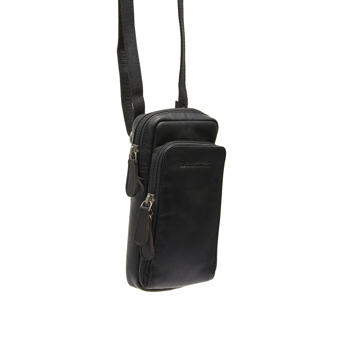 Valdes Full-Grain Leather Phone Bag из классической 100% цельнозерновой кожи - Вид спереди и приталенный силуэт | Купить в официальном онлайн-магазине