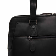 Elvar Full-Grain Leather Shoulder Bag - Structured Side Profile Showing Gusset Depth & Expansion Capacity