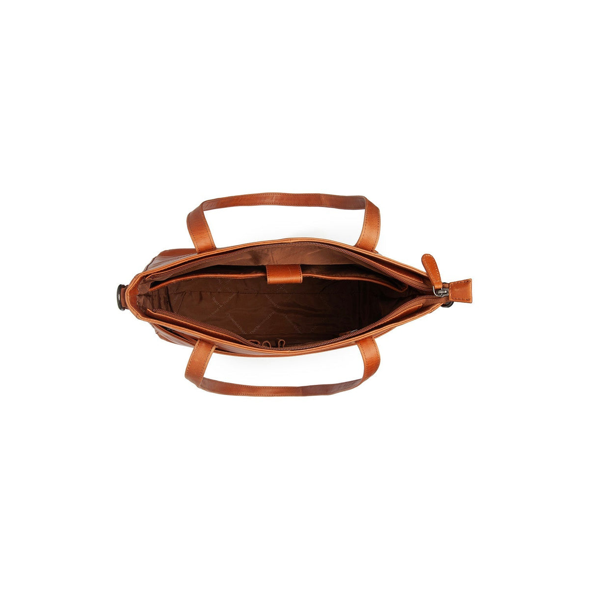 
Cognac Leather Shoulder Bag Mosel, detail view 3
