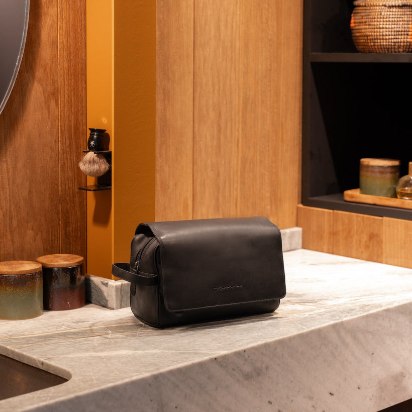 Rosario Full-Grain Leather Toiletry Bag женская