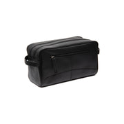 Styled Fit Perspective of Stefan Full-Grain Leather Toiletry Bag on Model - Natural Daylight Drape