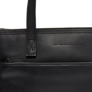 Classic 100% Full-Grain leather Bag - Rear Perspective Showing Reinforced Leather Straps &amp; Stitching