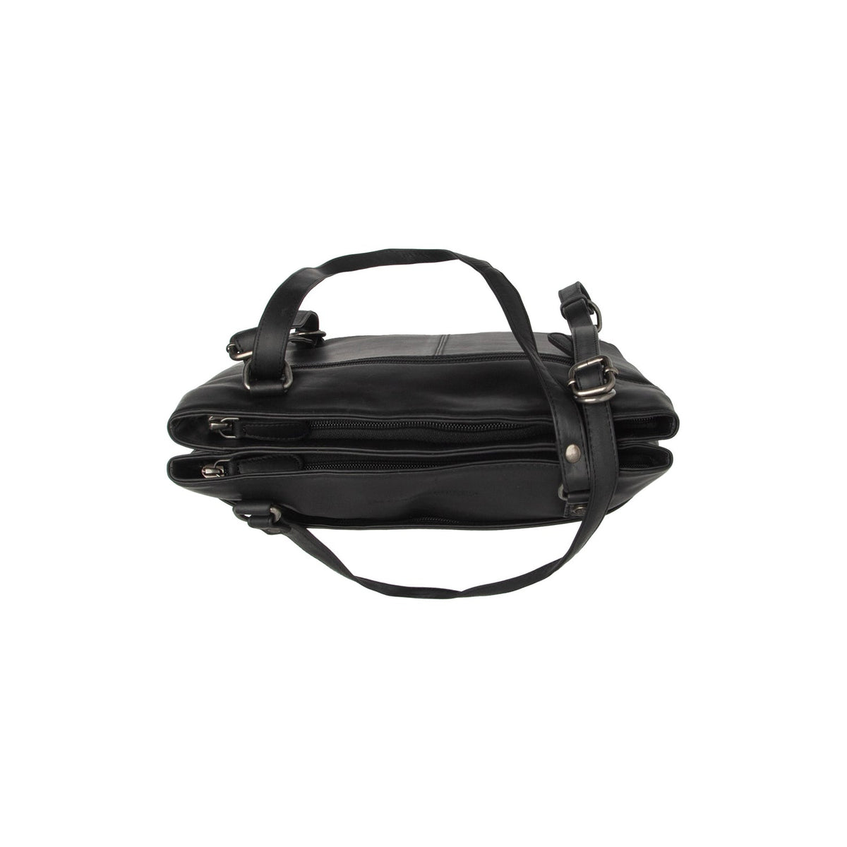 Classic 100% Full-Grain leather Bag - Rear Perspective Showing Reinforced Leather Straps & Stitching