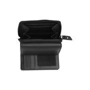 Solid Antique Brass Hardware &amp; Heavy-Duty Dual Zipper Detail on Aldra Full-Grain Leather Wallet