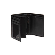 
Solid Antique Brass Hardware & Heavy-Duty Dual Zipper Detail on Leroy Кожаное портмоне