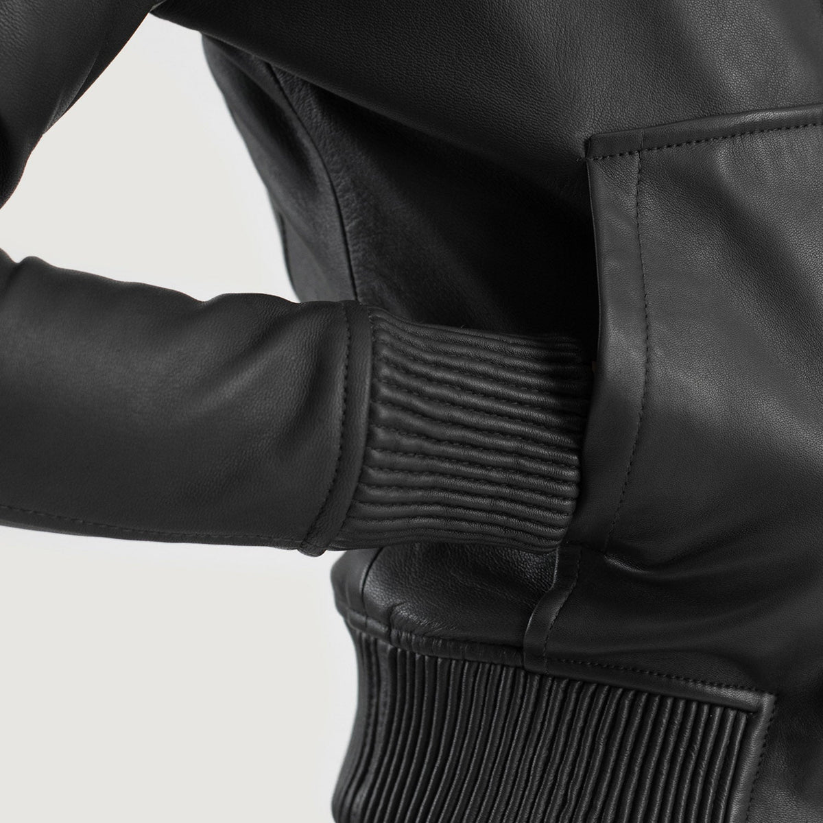 
Luna Hooded Кожаный бомбер для Женщин – alternate product view 6