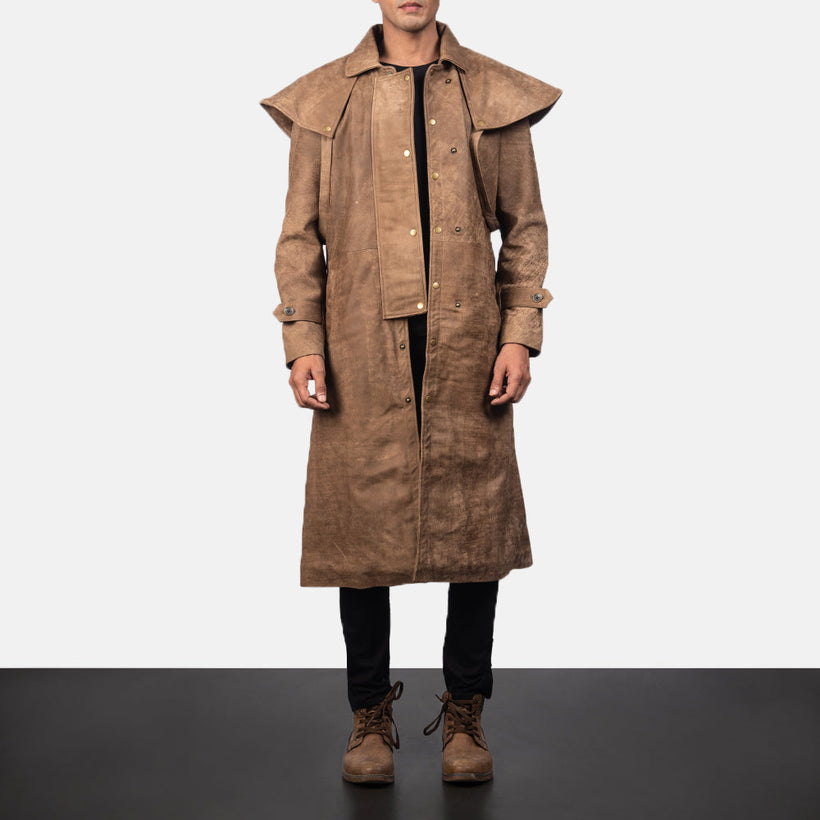 Maverick Коричневая Leather Duster мужская