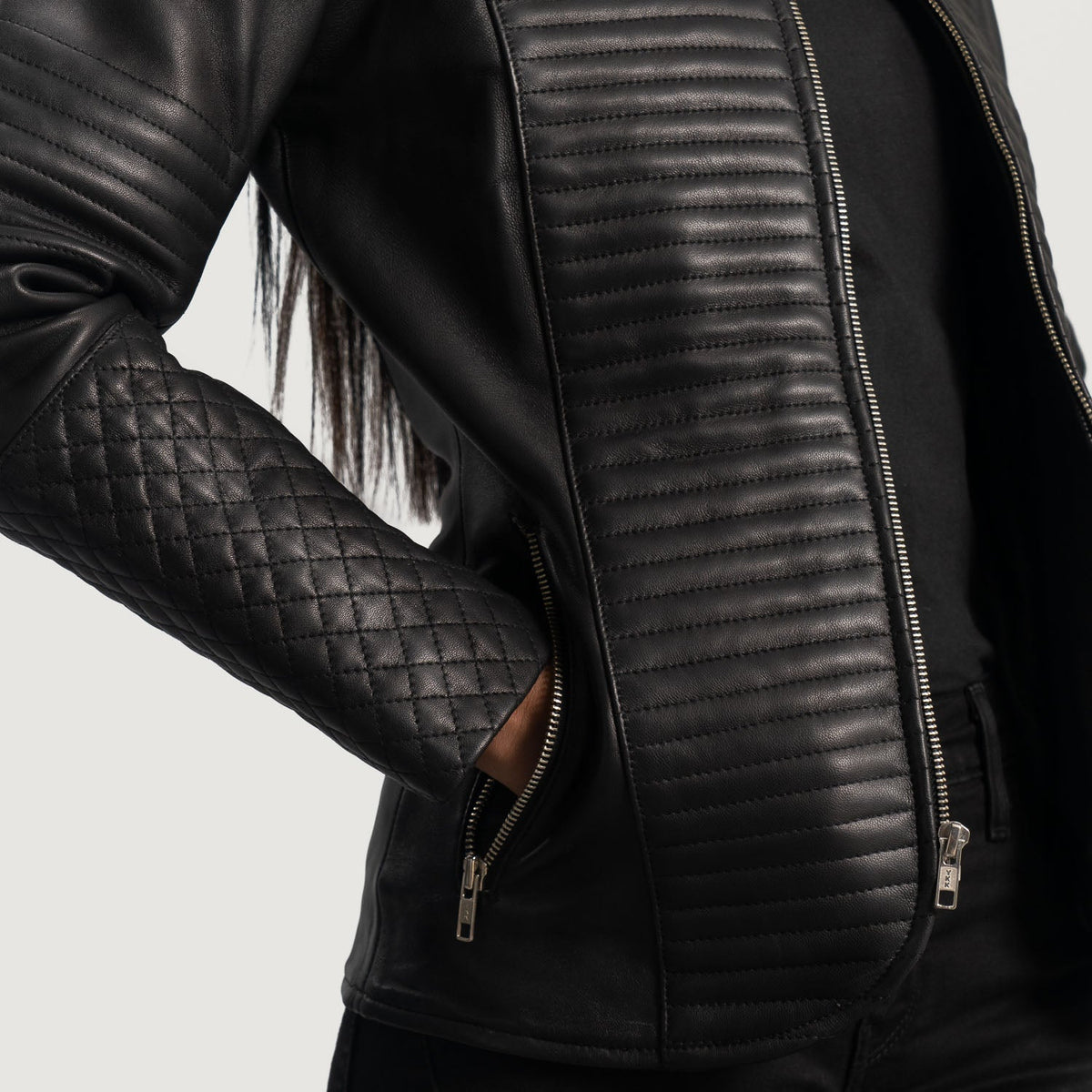 Nexi Quilted Кожаная куртка женская – Дополнительный вид 6