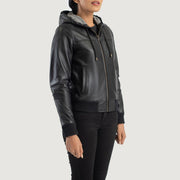 
Rebella Hooded Кожаный бомбер для Женщин – alternate product view 2