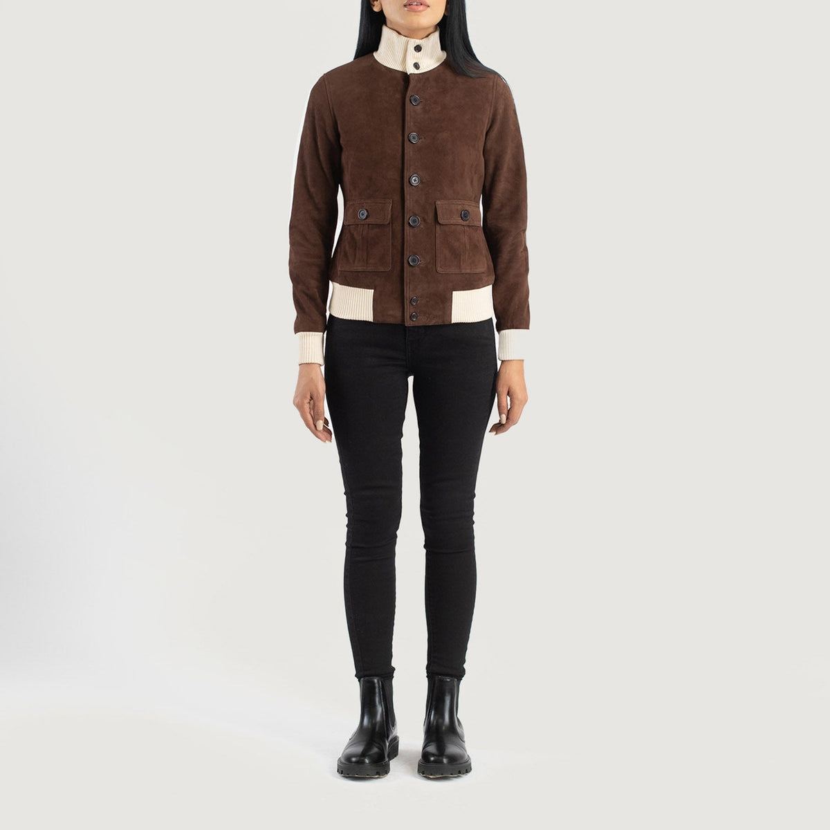 
Sasha A1 Кожаный бомбер для Женщин – alternate product view 3